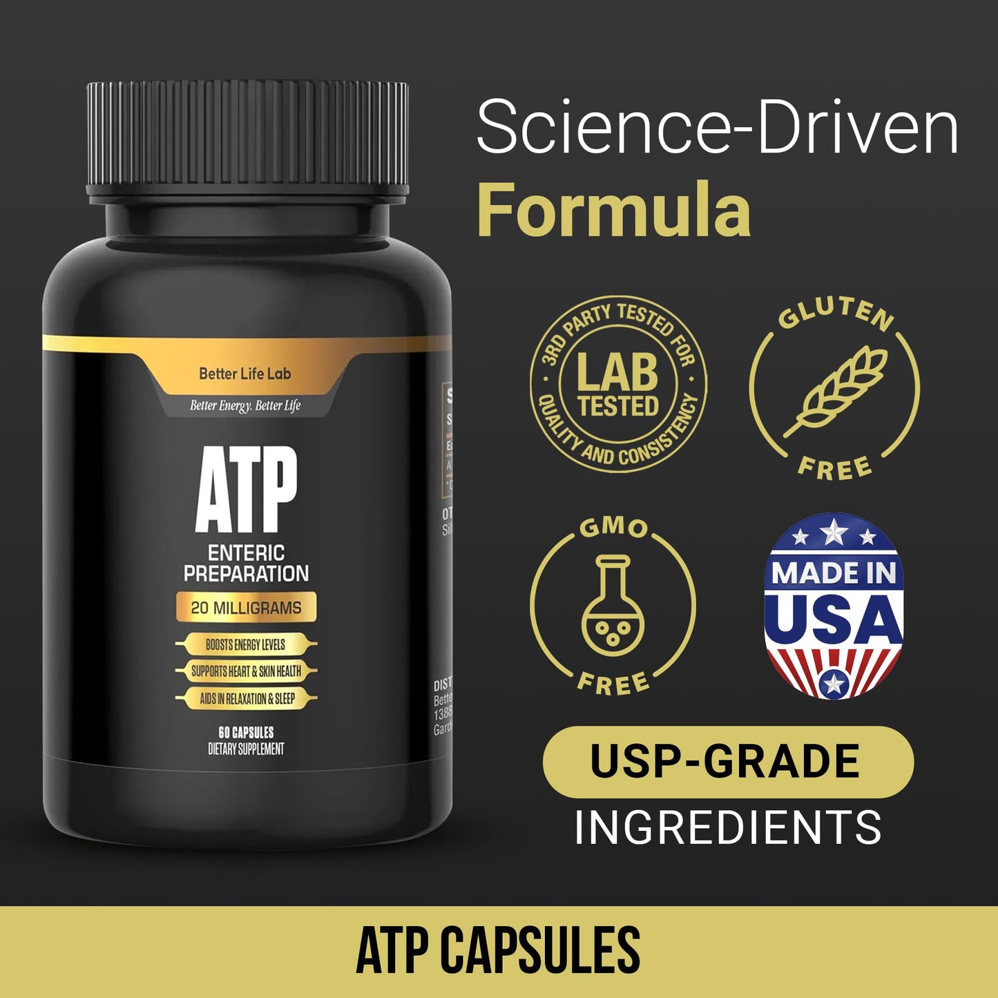 BETTER LIFE LAB ATP Supplement – Supports Cellular Energy Production, Mitochondrial Function & Active Lifestyles - Maple Wellness Supplements