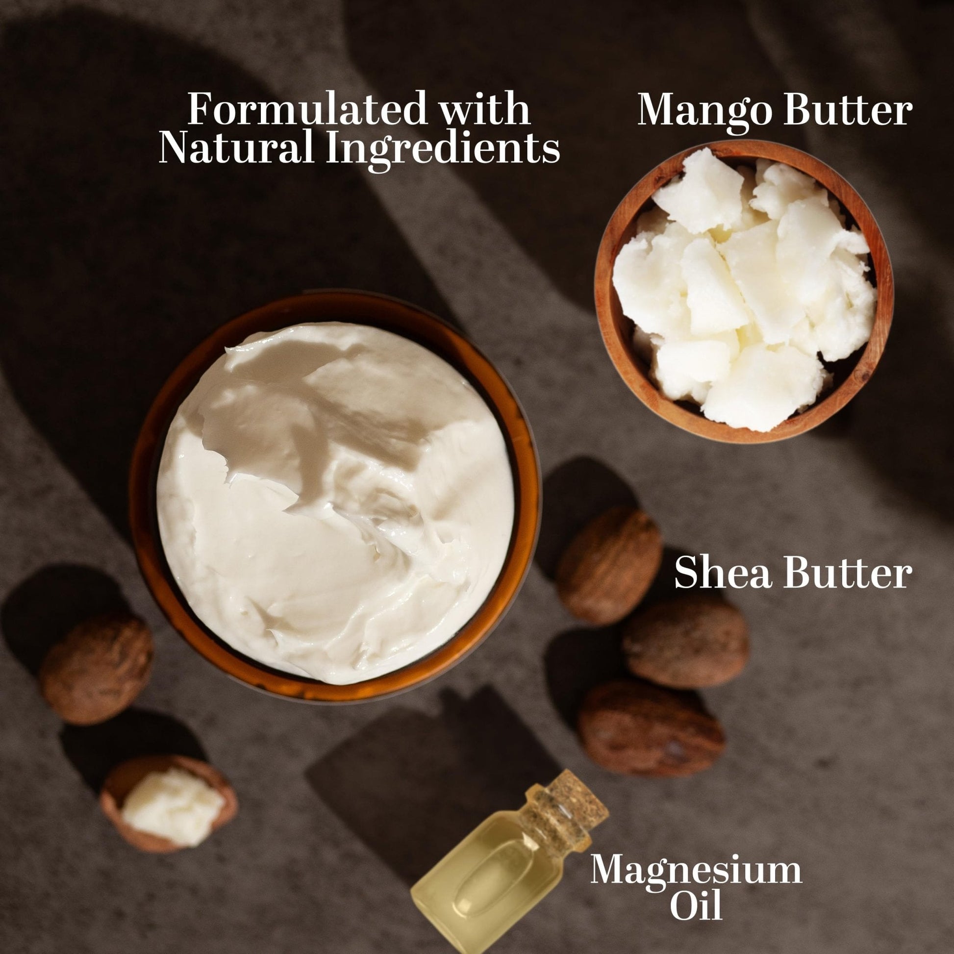 Better Shea Butter Magnesium Cream for Leg Cramps | Relieves Muscle Tension | Night Lotion Safe for Pregnancy, Kids and Babies | Organic and Natural Ingredients | Vegan, Made in USA | (Unscented) - Maple Wellness Supplements