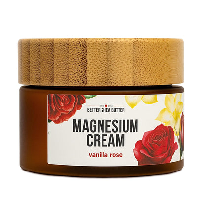 Better Shea Butter Magnesium Lotion for Women | Vanilla Rose | For Pregnancy, Kids & Babies | Relieves Muscle Tension & Leg Cramps | Organic & Natural Ingredients - Maple Wellness Supplements