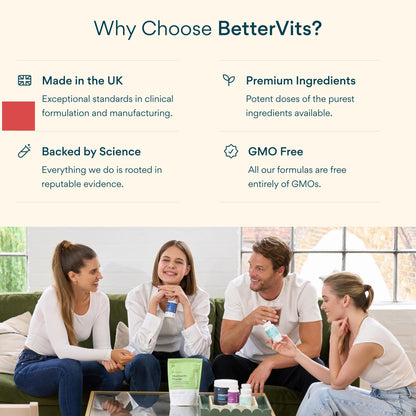 Bettervits Multivitamin for Women & Men | Womens Daily Multivitamin with 13 Essential Vitamins Iron, Iodine, Calcium and Biotin | Vitamins A, K2, D3, C, B1, B2, B3, B5, B6, B7, B9, B12 | 60 Capsules - Maple Wellness Supplements