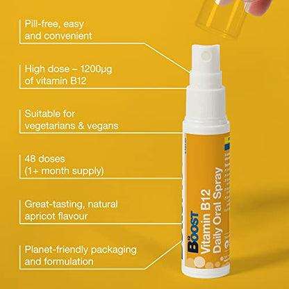 BetterYou Boost Vitamin B12 Daily Oral Spray, Pill-free Vitamin B12 Supplement for Energy - Maple Wellness Supplements