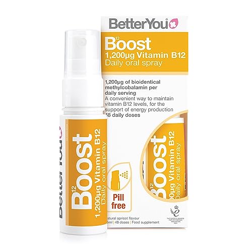 BetterYou Boost Vitamin B12 Daily Oral Spray, Pill-free Vitamin B12 Supplement for Energy - Maple Wellness Supplements