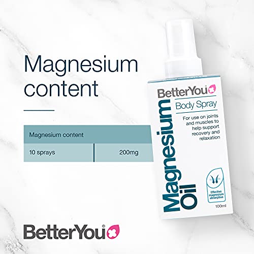 BetterYou Magnesium Oil Body Spray, Pure and Natural Source of Magnesium Chloride - Maple Wellness Supplements