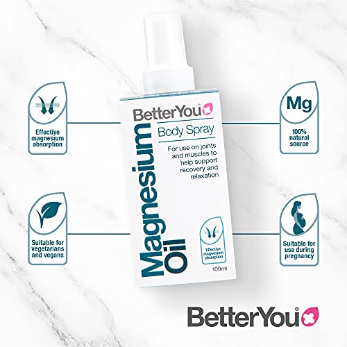 BetterYou Magnesium Oil Body Spray, Pure and Natural Source of Magnesium Chloride - Maple Wellness Supplements