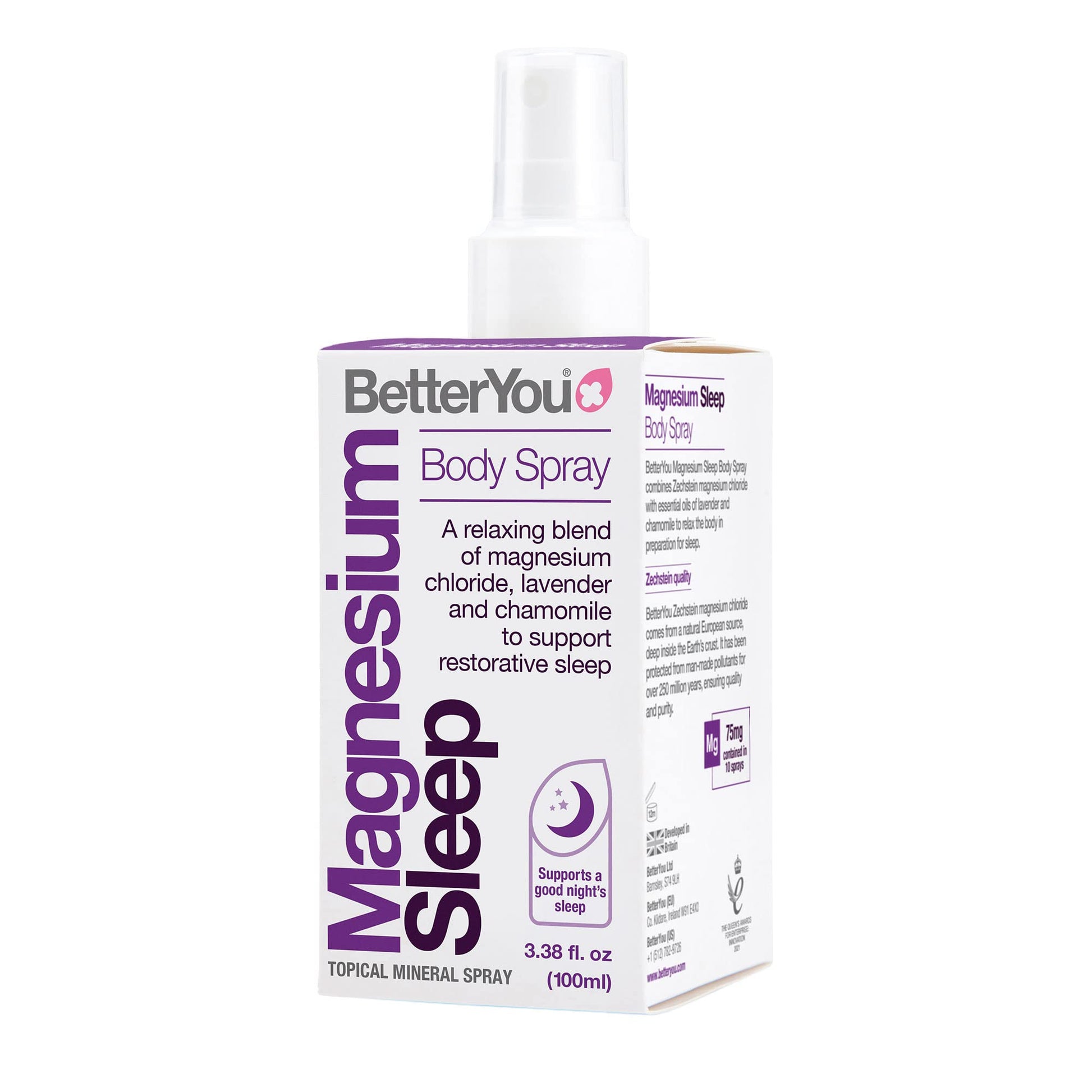 BetterYou Magnesium Sleep Body Spray, Made with Zechstein Magnesium Chloride - Maple Wellness Supplements
