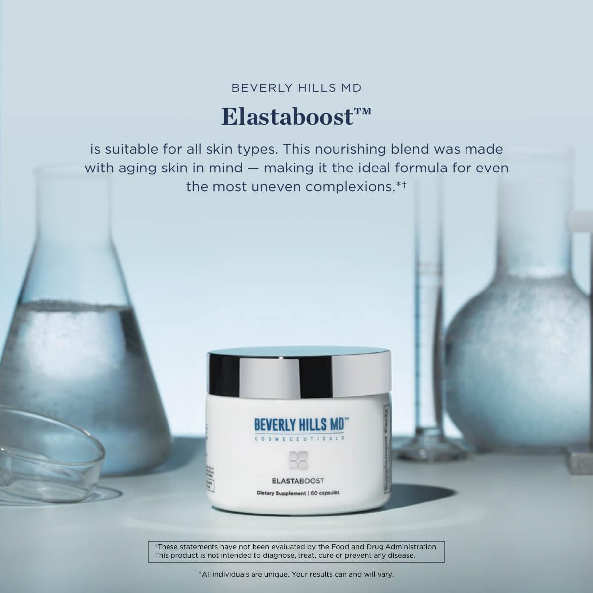 Beverly Hills MD Elastaboost Dietary Supplements for Aging Skin- Elastin Supporting Formula for Lifted, Firmer, Skin w/Hydrolyzed Elastin, Hyaluronic Acid, Vitamin C, Phytoceramides (60 Capsules) - Maple Wellness Supplements