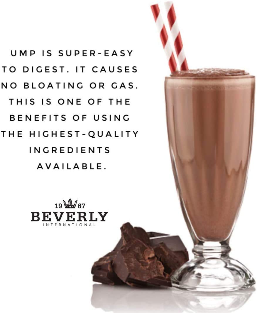 Beverly International UMP Protein Powder, Chocolate. Unique Whey-Casein Ratio Builds Lean Muscle. Easy to Digest. No Bloat. (32.8 oz) 2lb .8 oz - Maple Wellness Supplements