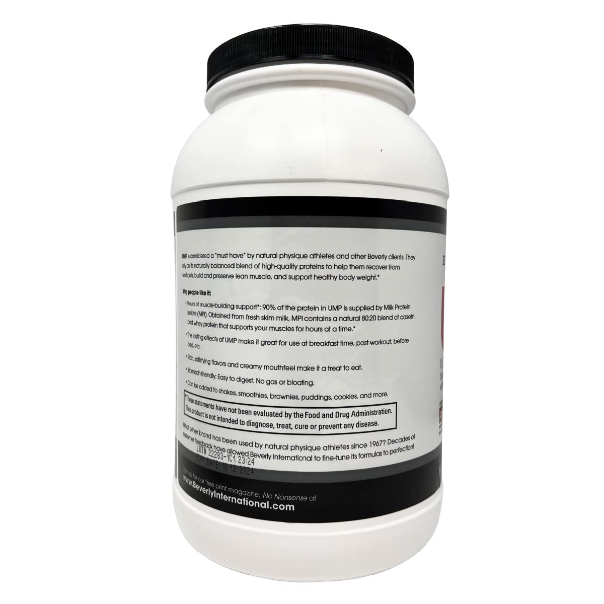 Beverly International UMP Protein Powder, Chocolate. Unique Whey-Casein Ratio Builds Lean Muscle. Easy to Digest. No Bloat. (32.8 oz) 2lb .8 oz - Maple Wellness Supplements