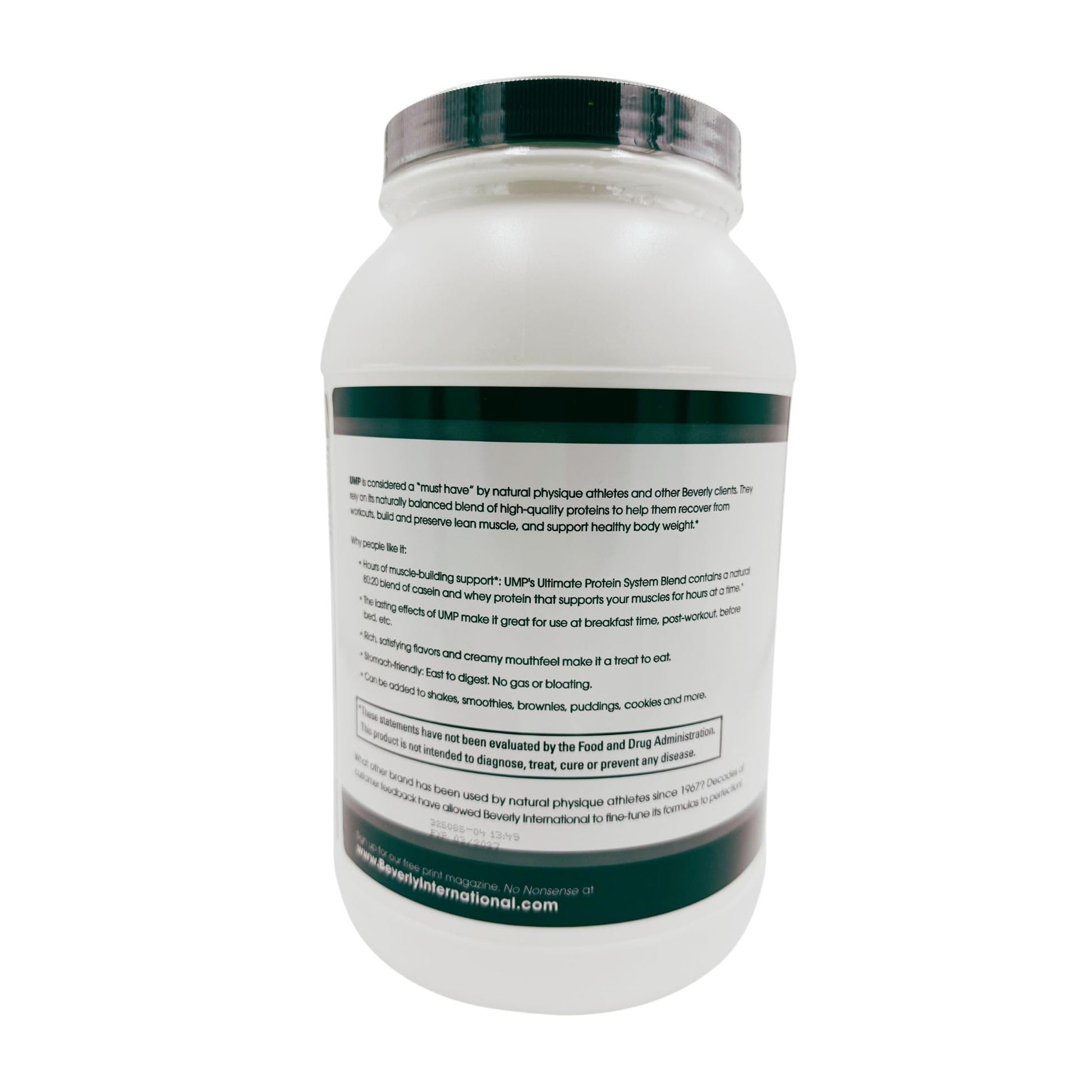 Beverly International UMP Protein Powder, Cookies & Cream. Unique Whey-Casein Ratio Builds Lean Muscle. Easy to Digest. No Bloat. (32.8 oz) 2lb .8 oz - Maple Wellness Supplements