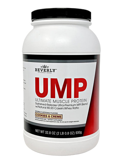 Beverly International UMP Protein Powder, Cookies & Cream. Unique Whey-Casein Ratio Builds Lean Muscle. Easy to Digest. No Bloat. (32.8 oz) 2lb .8 oz - Maple Wellness Supplements