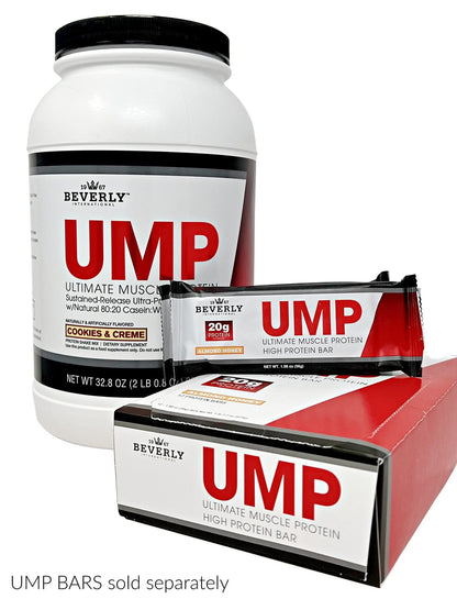 Beverly International UMP Protein Powder, Cookies & Cream. Unique Whey-Casein Ratio Builds Lean Muscle. Easy to Digest. No Bloat. (32.8 oz) 2lb .8 oz - Maple Wellness Supplements