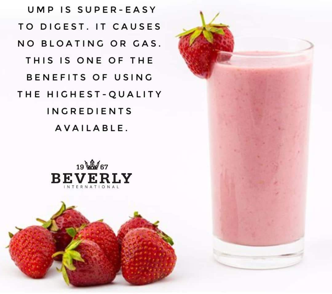 Beverly International UMP Protein Powder, Strawberry. Unique Whey-Casein Ratio - Maple Wellness Supplements