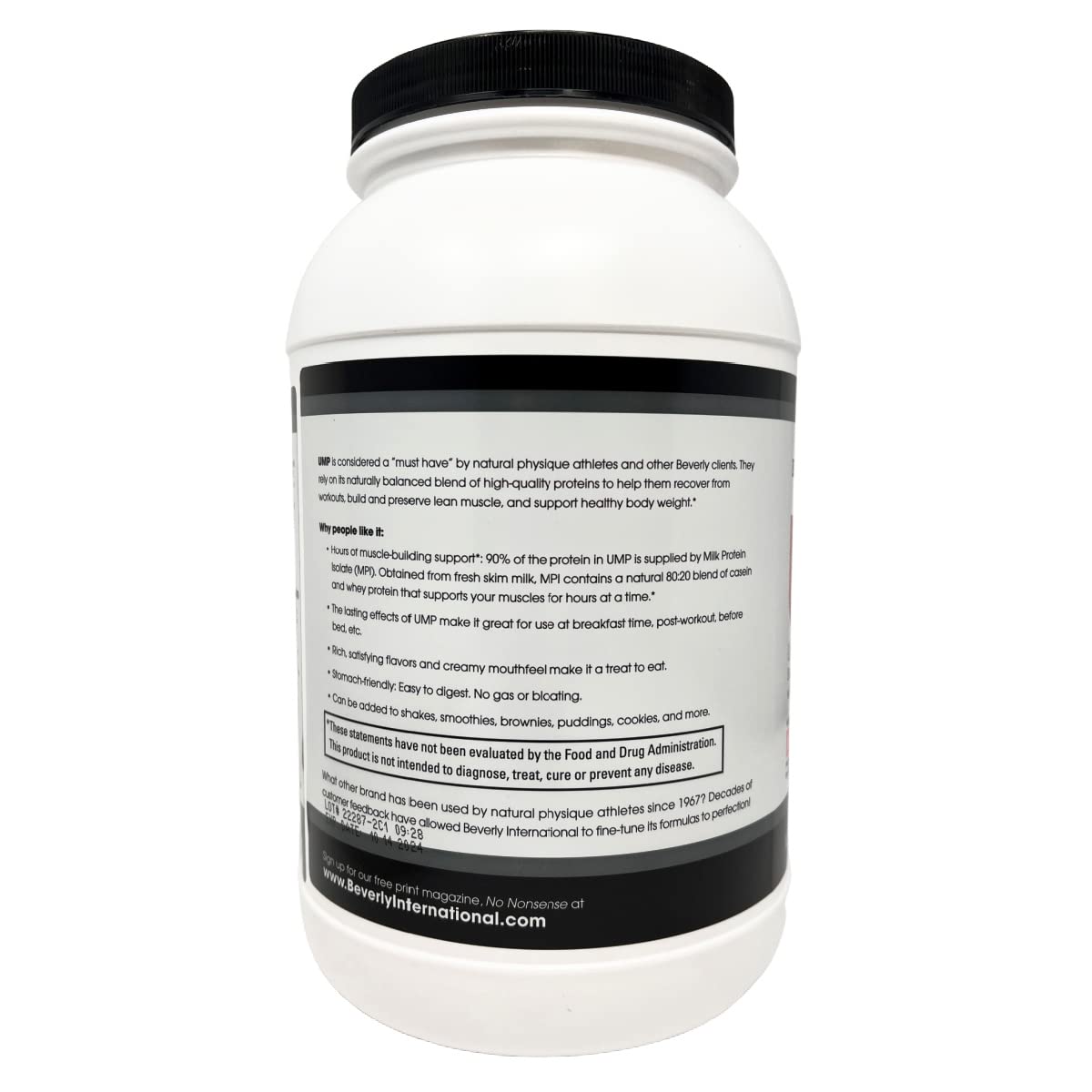 Beverly International UMP Protein Powder, Strawberry. Unique Whey-Casein Ratio - Maple Wellness Supplements