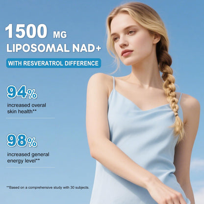 BEWORD Liposomal NAD 2000 Mg, 180 Capsules, 4-in-1 Formula with Liposomal NAD, Trans-Resveratrol, Non-GMO | Energy Support - Maple Wellness Supplements