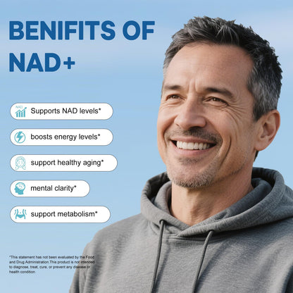 BEWORD Liposomal NAD 2000 Mg, 180 Capsules, 4-in-1 Formula with Liposomal NAD, Trans-Resveratrol, Non-GMO | Energy Support - Maple Wellness Supplements
