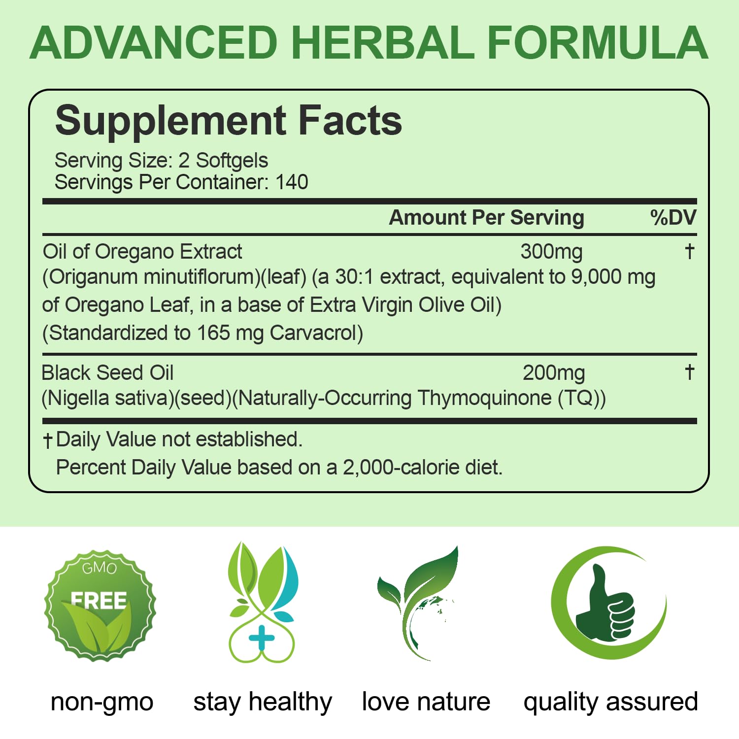 BEWORD Oil of Oregano with Black Seed Oil, 280 Softgels, 9000mg Per Serving – 2-in-1 Oregano Supplement for Immune Health with High Carvacrol & Thymoquinone | Plant-Based, Non-GMO - Maple Wellness Supplements