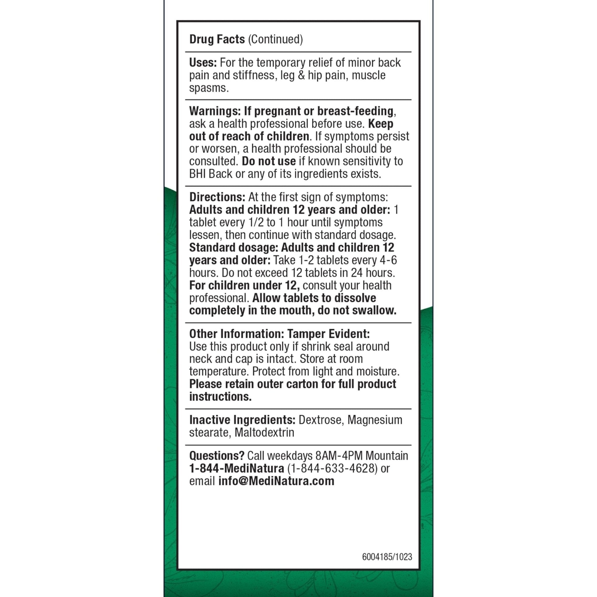 BHI Pain & Spasm Bundle BHI Back Homeopathic Support for Back Pain (100 Tablets) +BHI Spasm, Natural Relief for Cramps & Spasms, Homeopathic Medicine (100 Tablets) - Maple Wellness Supplements