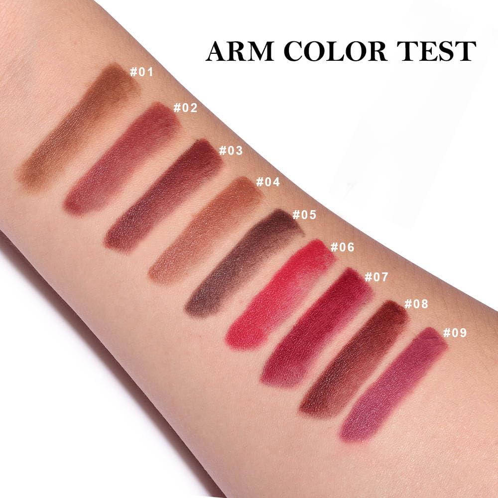BINGBRUSH 2-in-1 Gradient Dark Brown Lip Liner & Lipstick Combo,Matte Longwear Waterproof Lip Pencil with Cone Tip,Smudge Proof Crayon for Flawless Ombre Contour,Women's Long Lasting Makeup Set - Maple Wellness Supplements