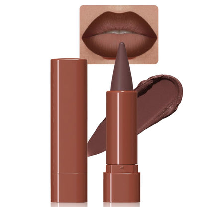 BINGBRUSH 2-in-1 Gradient Dark Brown Lip Liner & Lipstick Combo,Matte Longwear Waterproof Lip Pencil with Cone Tip,Smudge Proof Crayon for Flawless Ombre Contour,Women's Long Lasting Makeup Set - Maple Wellness Supplements