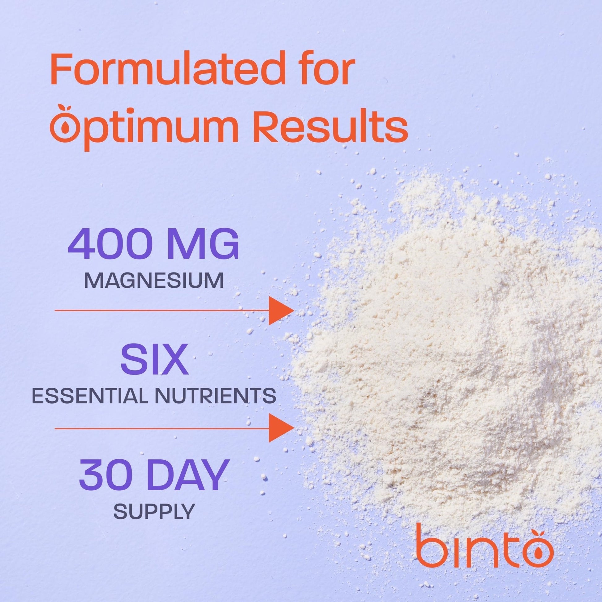 Binto Glow Down - Sleep Better & De-Stress with Our Berry Vanilla Magnesium Drink Mix, Made in USA, Sugar-Free, Preservative-Free, Gluten-Free Drink Mix (60 Day Supply) - Maple Wellness Supplements