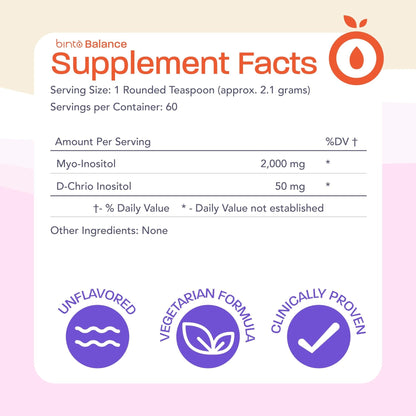 Binto Inositol Powder Mix | 60-Day Supply | 40:1 Ratio of Myo and D-Chiro Inositol - Maple Wellness Supplements