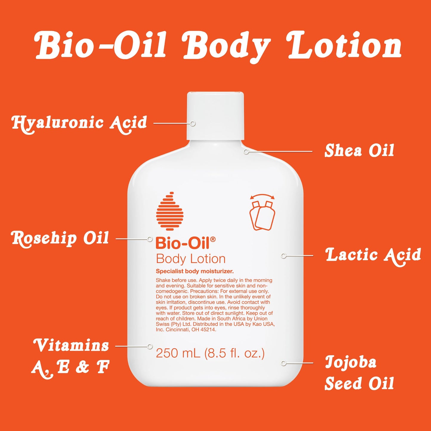Bio-Oil Moisturizing Body Lotion for Dry Skin, Ultra-Lightweight High-Oil Hydration, with Jojoba Oil, Rosehip Oil - Maple Wellness Supplements