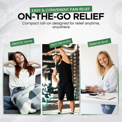 BIO-RELIEF Fast-Acting Hemp Pain Relief Roll On - Highly Effective, Cool & Topical Pain Relief Extra Strength for Arthritis, Muscle, Joint & Back – Easy Roll On Maximum Strength - Maple Wellness Supplements