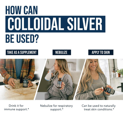 Bioactive Colloidal Silver - 8 oz, Glass Bottle, Vegan, Safe Doses with Highest Effectiveness - Nano Ions, 30 PPM - Immune Support (48 Servings) - Maple Wellness Supplements