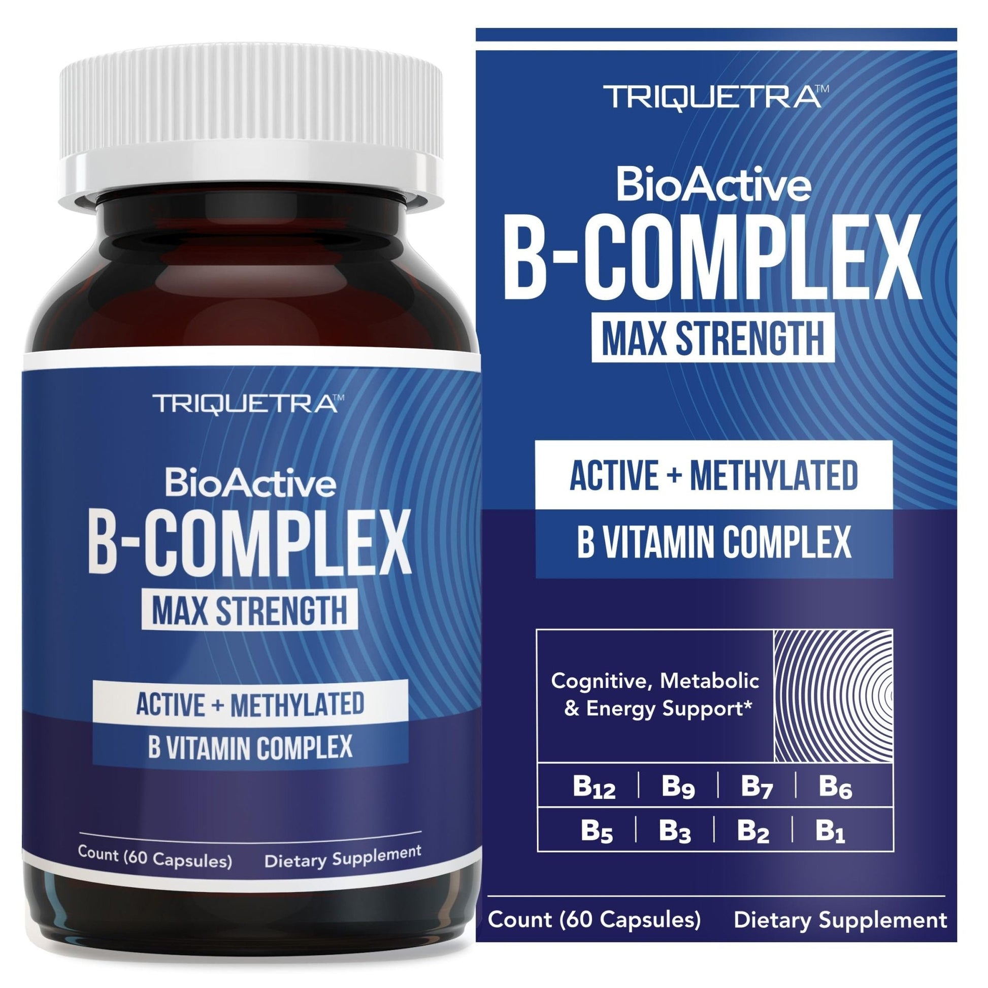 BioActive Vitamin B Complex - Blood Stream Ready, Methylated B Complex - Featuring Methylfolate, 3 BioActive Forms of B12, BenfoPure® B1 & Pantesin - Maple Wellness Supplements