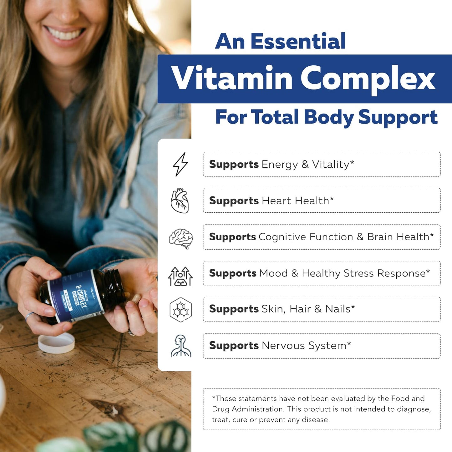 BioActive Vitamin B Complex - Blood Stream Ready, Methylated B Complex - Featuring Methylfolate, 3 BioActive Forms of B12, BenfoPure® B1 & Pantesin - Maple Wellness Supplements