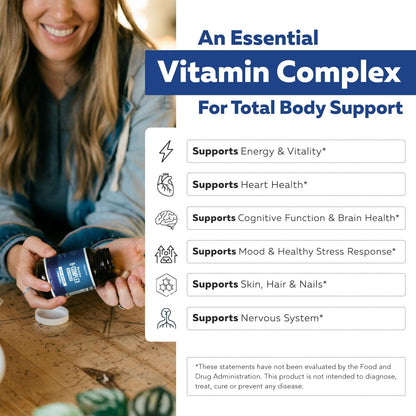 BioActive Vitamin B Complex - Blood Stream Ready, Methylated B Complex - Featuring Methylfolate, 3 BioActive Forms of B12, BenfoPure® B1 & Pantesin - Maple Wellness Supplements