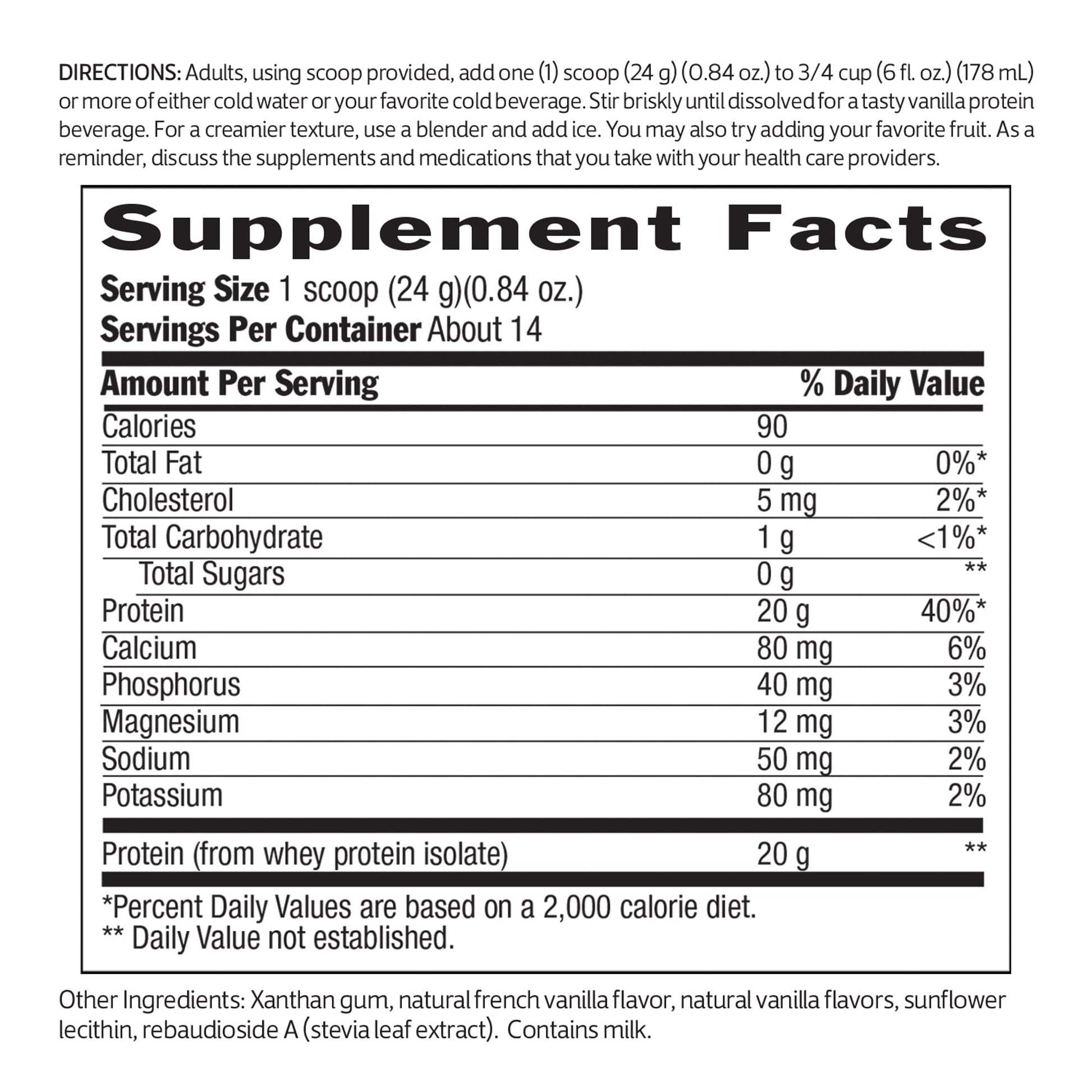 Biochem 100% Whey Sugar-Free Vanilla 20g, 11.8oz, Certified Vegetarian, Certified Gluten - Maple Wellness Supplements