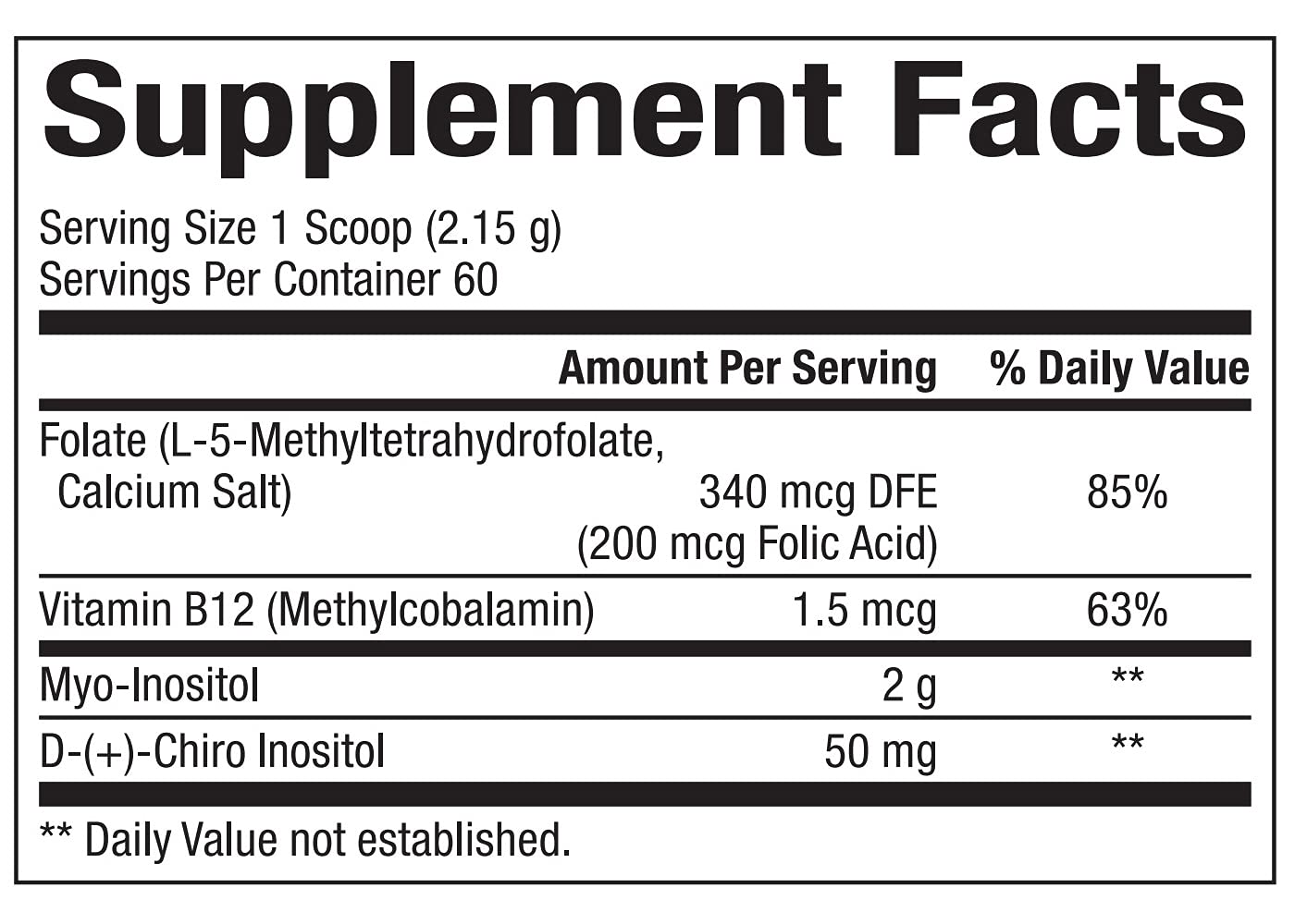 Bioclinic Naturals - Myo-Inositol 129 g Powder - Maple Wellness Supplements