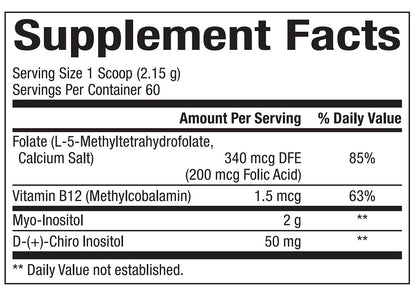 Bioclinic Naturals - Myo-Inositol 129 g Powder - Maple Wellness Supplements