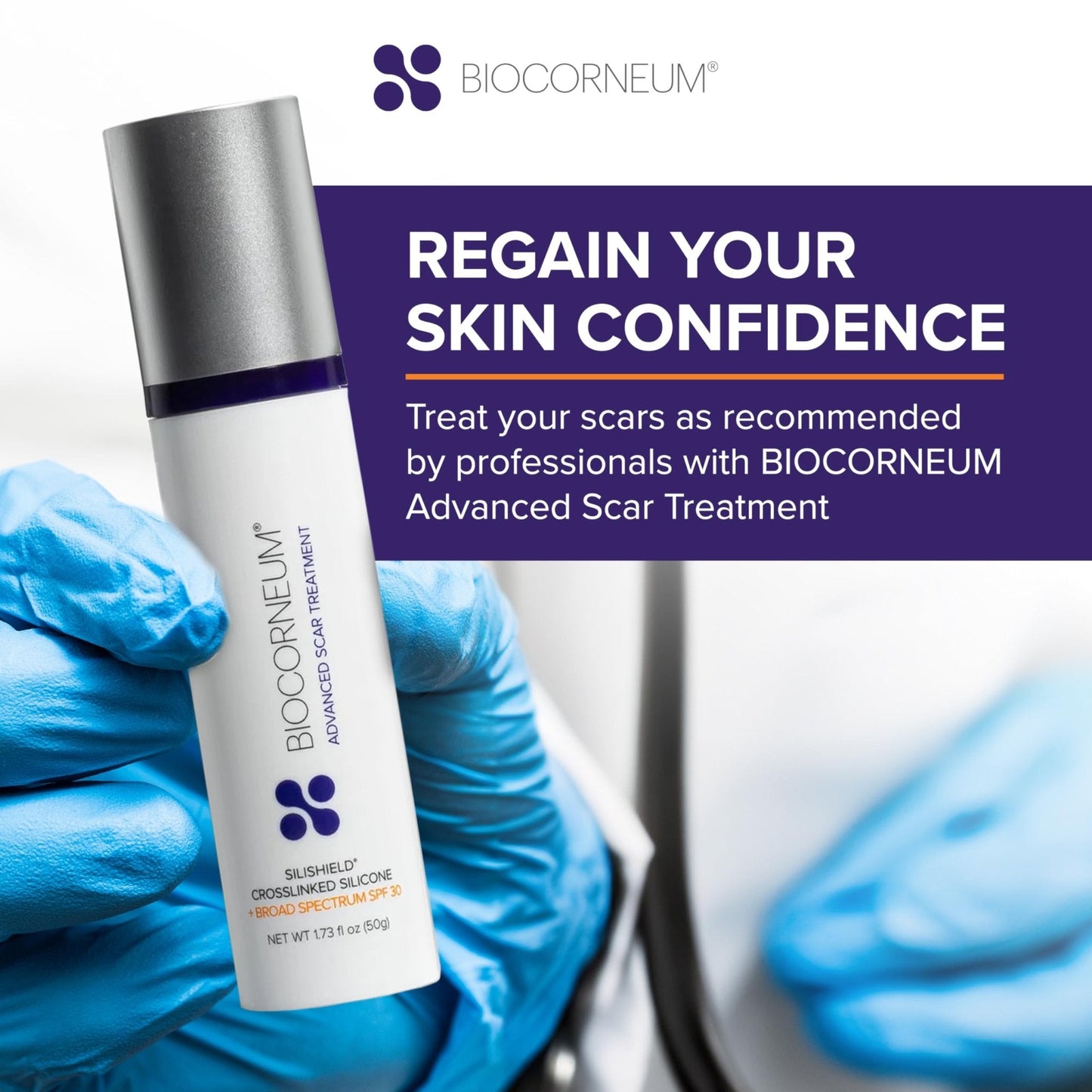 Biocorneum Advanced Scar Treatment with Silishield® & SPF 30 10g – Medical Grade Silicone Gel to Support Healing of Surgical Scars and Marks - Maple Wellness Supplements