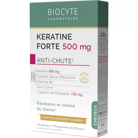 Biocyte Keratine Forte 500mg Anti-hair loss 40 capsules - Maple Wellness Supplements