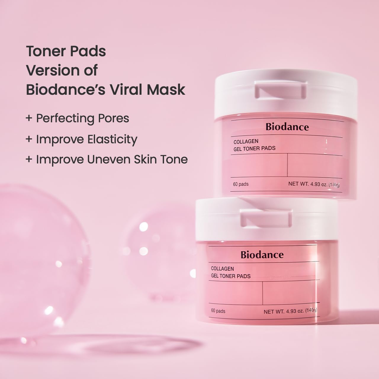 Biodance Collagen Gel Toner Pads, Pore Minimizer for Face, Improving Elasticity, Plumping Toner Pads for Sensitive Skin - Maple Wellness Supplements