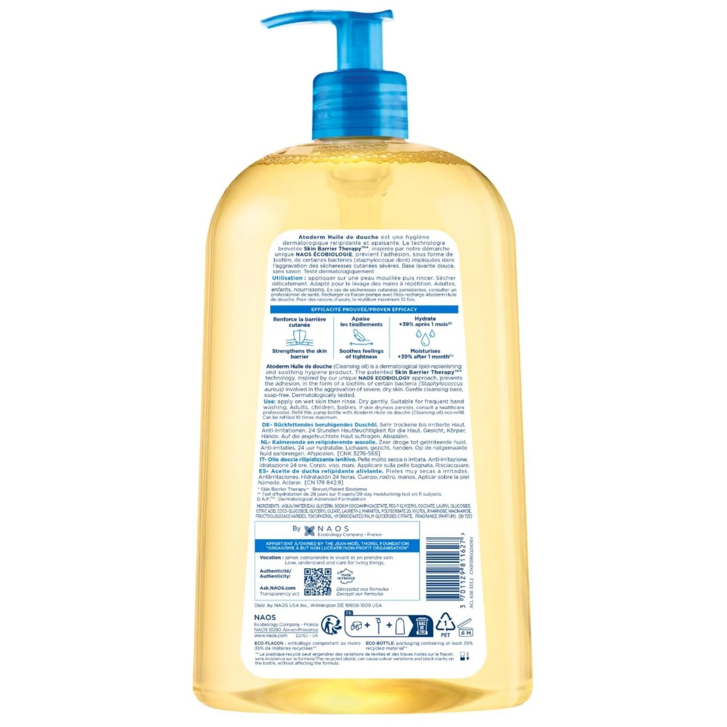Bioderma Atoderm Shower Oil, Cleansing Oil For Face & Body, Nourishing Cleansing Oil For Dry to Atopic Sensitive Skin - Maple Wellness Supplements