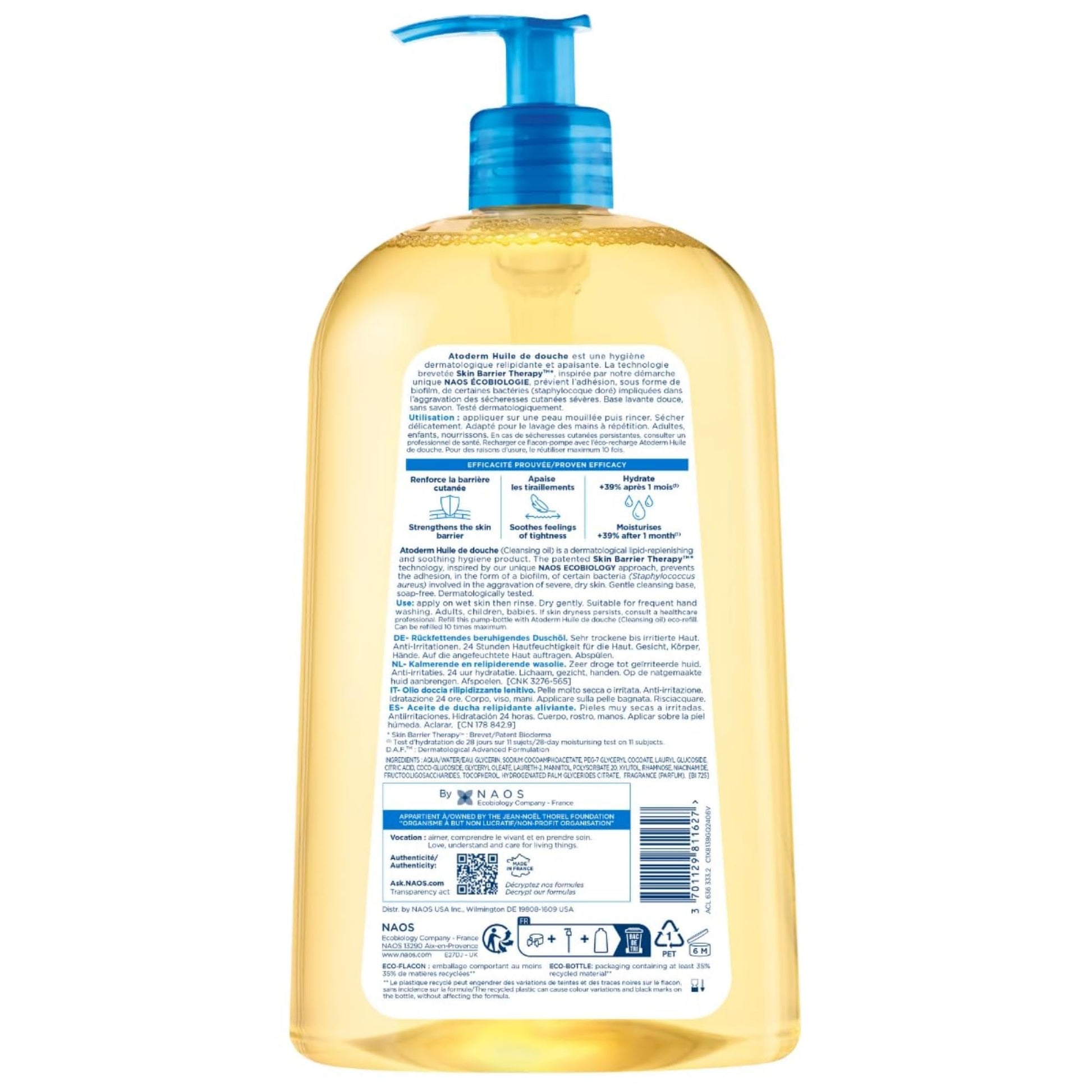 Bioderma Atoderm Shower Oil, Cleansing Oil For Face & Body, Nourishing Cleansing Oil For Dry to Atopic Sensitive Skin - Maple Wellness Supplements
