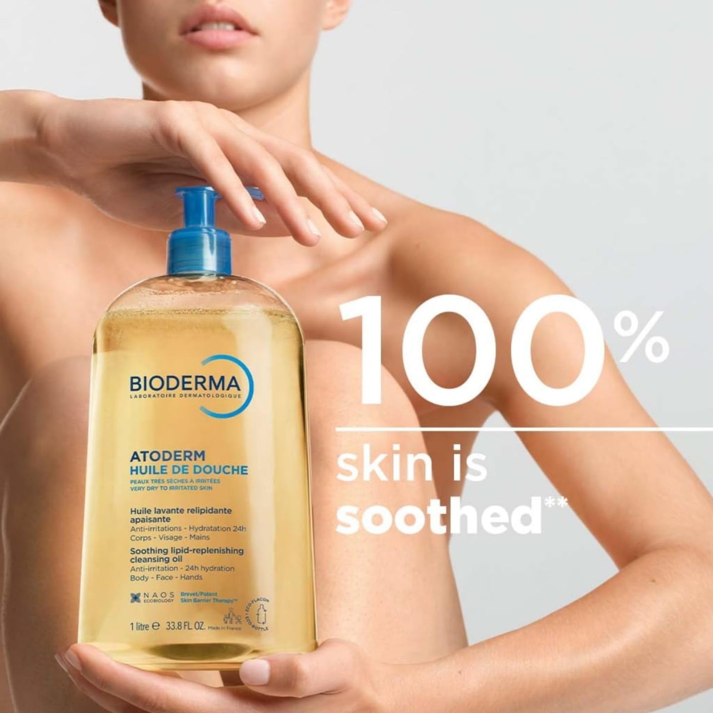 Bioderma Atoderm Shower Oil, Cleansing Oil For Face & Body, Nourishing Cleansing Oil For Dry to Atopic Sensitive Skin - Maple Wellness Supplements