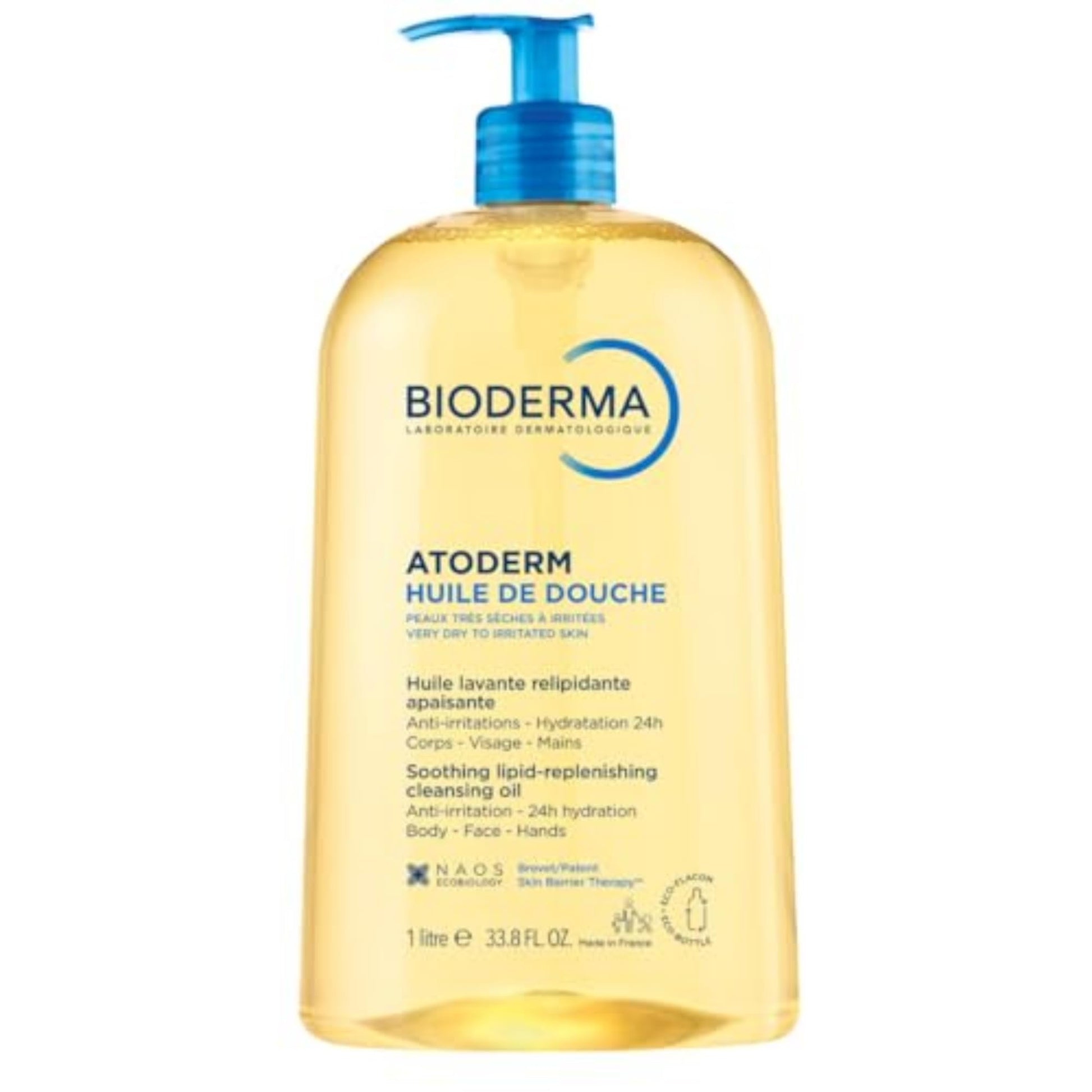 Bioderma Atoderm Shower Oil, Cleansing Oil For Face & Body, Nourishing Cleansing Oil For Dry to Atopic Sensitive Skin - Maple Wellness Supplements