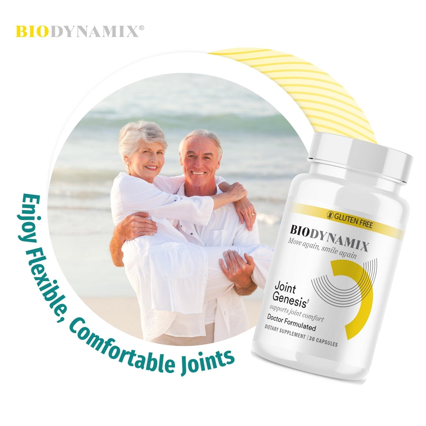BioDynamix Joint Genesis - Joint Support Supplement - with Mobilee and Boswellia Serrata - for Comfortable, Flexible Joints - 30-Day Supply - Maple Wellness Supplements