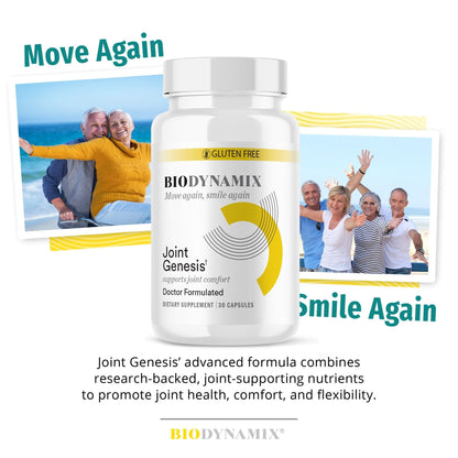 BioDynamix Joint Genesis - Joint Support Supplement - with Mobilee and Boswellia Serrata - for Comfortable, Flexible Joints - 30-Day Supply - Maple Wellness Supplements