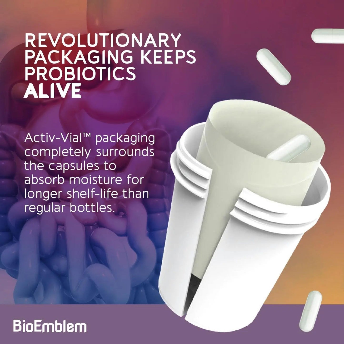 BioEmblem Probiotics for Women & Men – 55 Billion CFU | 11 Strains with Prebiotics & Postbiotics | Jerusalem Artichoke & Inulin | Digestive & Immune Support, Nutrient Absorption | Non-GMO,45 Capsules - Maple Wellness Supplements