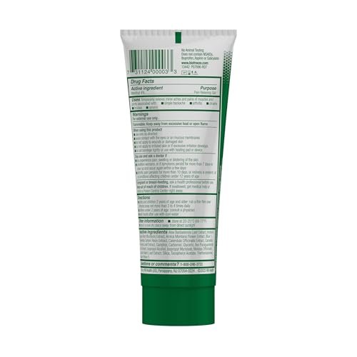 Biofreeze Gel Pain Relief, Knee & Lower Back Pain Relief, Arthritis Pain Reliever, Sore Muscle Relief, Neck Pain Relief, Cooling Joint Pain Relief, Menthol Gel 3 Fl Oz - Maple Wellness Supplements