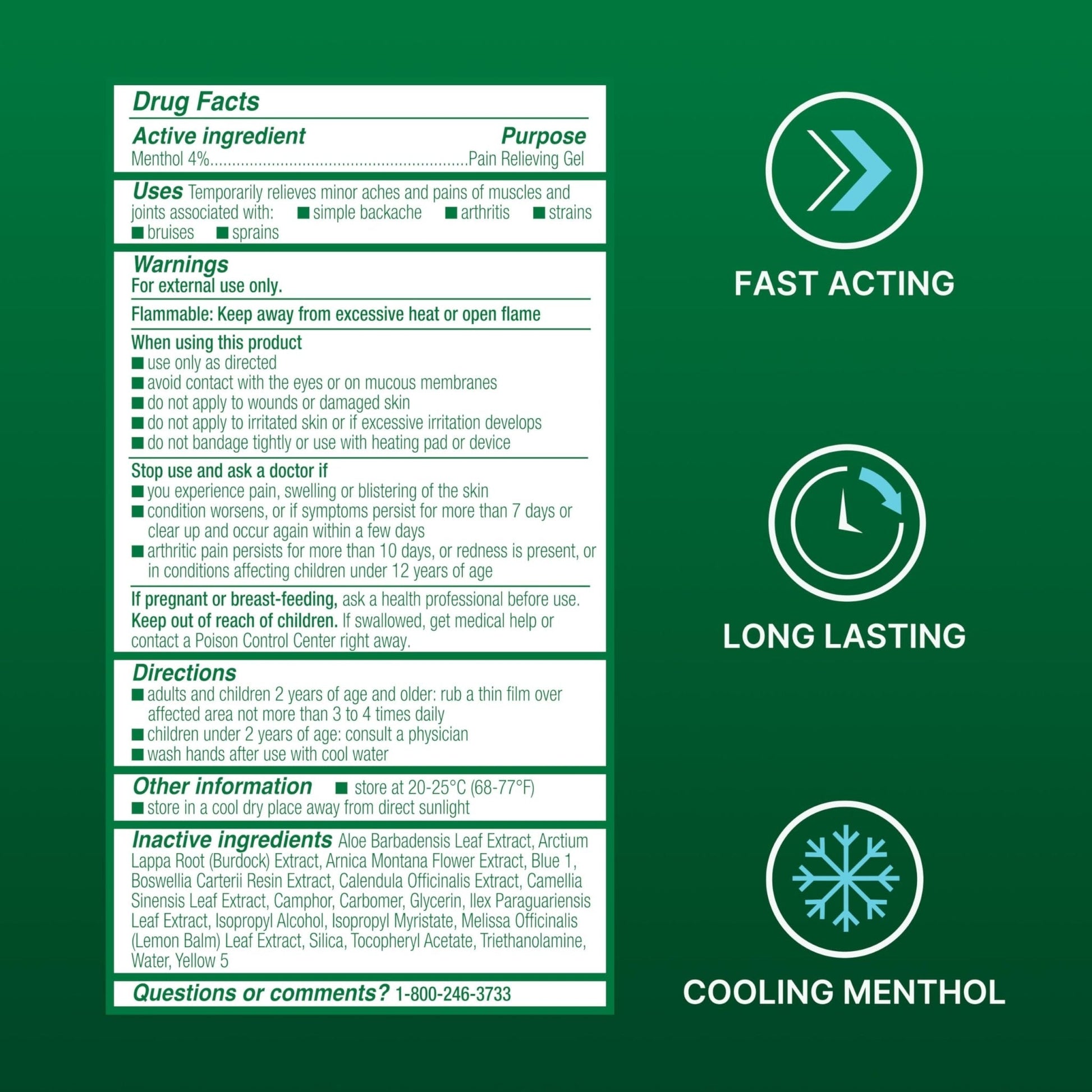 Biofreeze Gel Pain Relief, Knee & Lower Back Pain Relief, Arthritis Pain Reliever, Sore Muscle Relief, Neck Pain Relief, Cooling Joint Pain Relief, Menthol Gel 3 Fl Oz - Maple Wellness Supplements