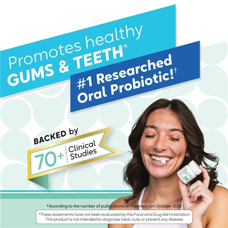 BioGaia Prodentis | Oral Probiotics | Promotes Healthy Gums & Teeth | Defends Against Bad Breath & Dental Problems | Improves Oral Health - Maple Wellness Supplements
