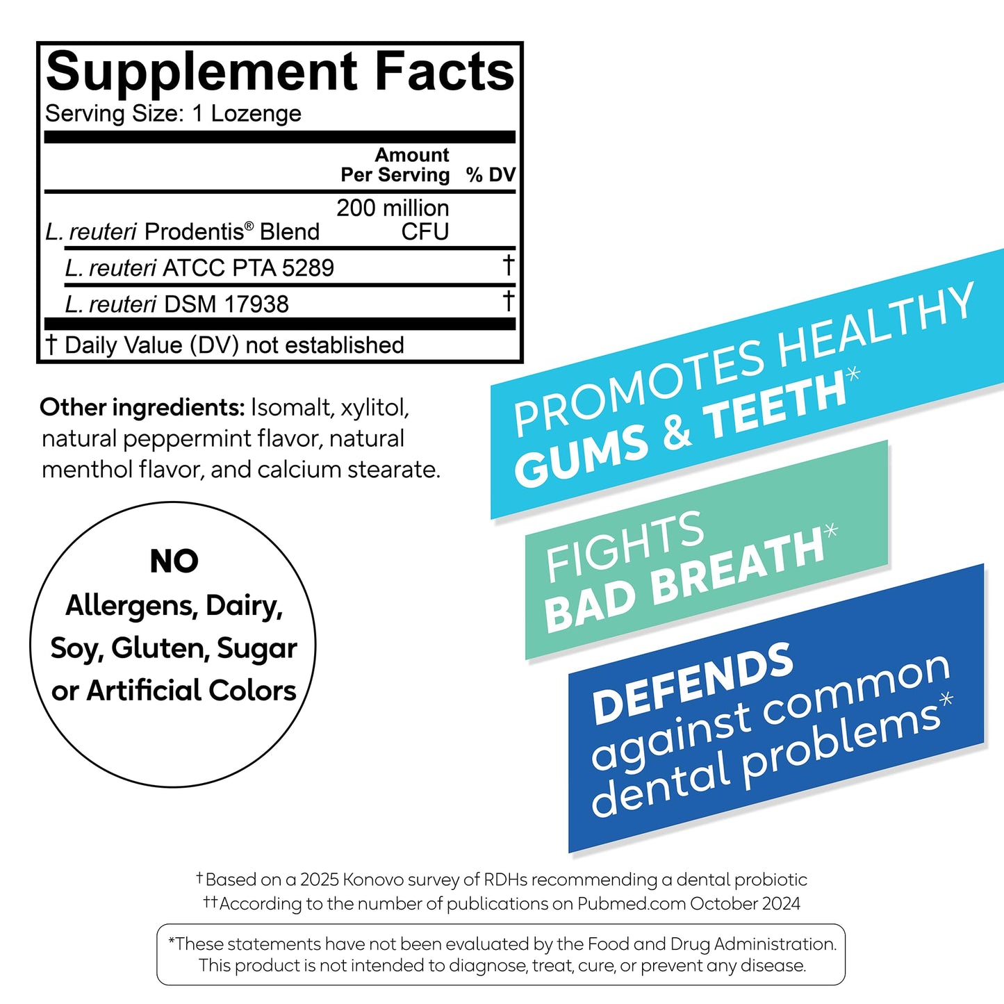 BioGaia Prodentis | Oral Probiotics | Promotes Healthy Gums & Teeth | Defends Against Bad Breath & Dental Problems | Improves Oral Health - Maple Wellness Supplements