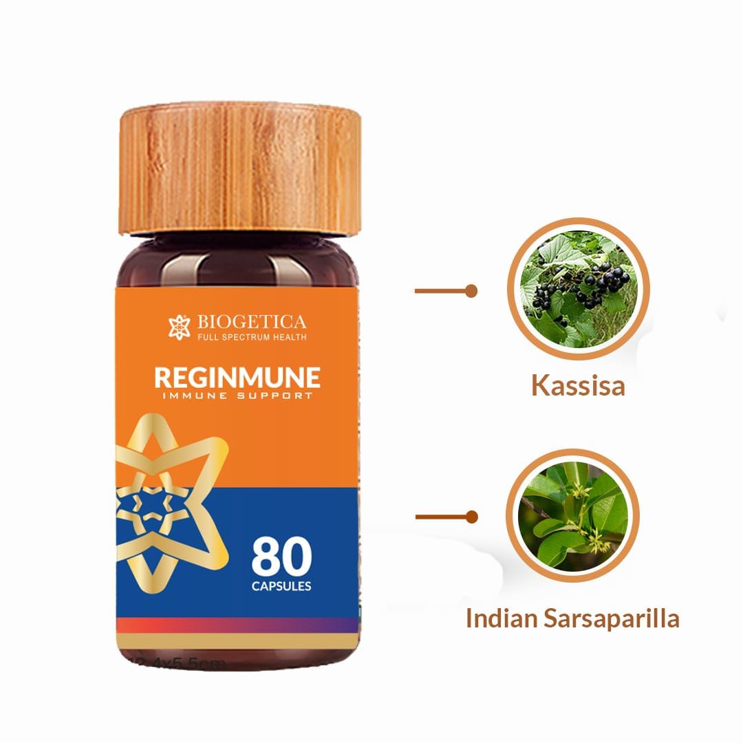 Biogetica Reginmune - Natural Immune Support Care Daily Boost Immune System Booster - 80 Capsules - Maple Wellness Supplements