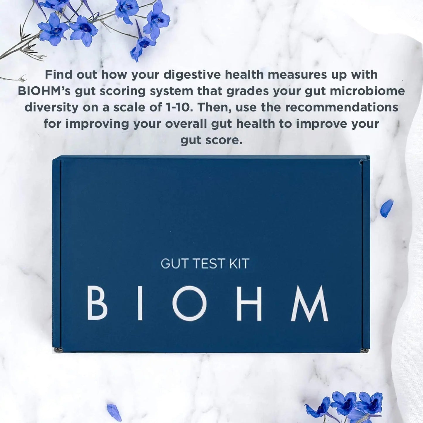 BIOHM Gut Health Test Kit for Microbiome and Digestive Health Analysis, Home Test Kit with Gut Score, Easy-to-Read Results and Actionable Recommendations - Maple Wellness Supplements
